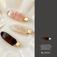 여성 자개 포인트 집게핀 스타일 헤어 머리핀