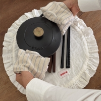 위에 oui:e 스트라이프 스티치 린넨주방장갑 (2p)