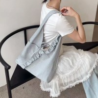 도트 프릴 리본 숄더백