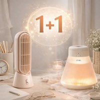 [1+1] 탁상용 선풍기+무드등 훈증기 데스크테리어 감성 여름 준비템