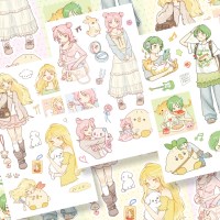 소녀 친구들 스티커 - 3종 세트