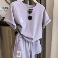 [홍은]여성 반팔 반바지 츄리닝 세트 트레이닝 셋트 운동 데일리 라