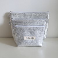 글리터 파우치 실버,블랙_3사이즈