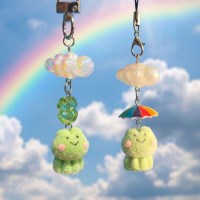 맑음 부적 개굴 키링 행운 여름 장마 우산 날씨 요정 키체인 우정 친