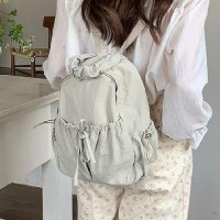 [홍은]여성 가벼운 책가방 데일리 가방 패션 리본 백팩
