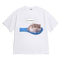 [반팔티셔츠 떠봐요]오버핏 여름옷 홈웨어 잠옷 커플티 생일 웃긴선