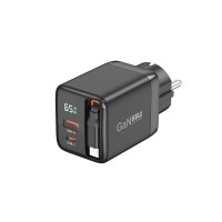 엠피맨 65w 디스플레이 릴 케이블 2포트 고속 충전기