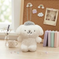 산리오 모노톤 가방고리 8cm 폼폼푸린