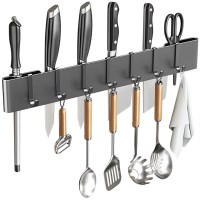 무타공 벽걸이 주방 칼꽂이 후크 7개포함 40CM Q680