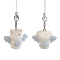 엔젤하트냥 하트멍 키링