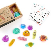 EDX 비지 플레이 이모션 페블 모양 색상 표정 인지 투명 파스텔