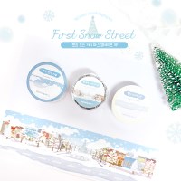첫눈 오는 거리 마스킹테이프 3종