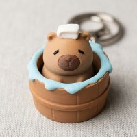 카피바라 클리커 키링 귀여운 피규어 가방 고리 소리 나는 스트레스 