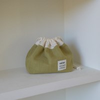 ouior chubby string pouch_cream&olive