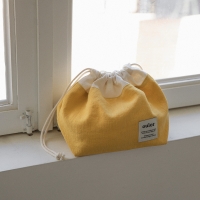 ouior chubby string pouch_cream&mustard