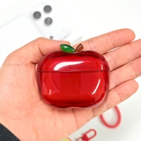 사과 에어팟케이스 에어팟프로3 애플 이어폰 3세대 반투명 커버 키링