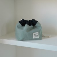 ouior chubby string pouch_navy&mint