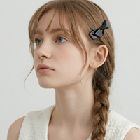 루루엘 아세테이트 잔머리 리본머리핀 빗핀 헤어핀 옆머리 헤어삔 A2