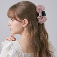 마리라 볼륨 리본 집게핀 쉬폰 반묶음 올림머리 포인트 헤어핀 A295