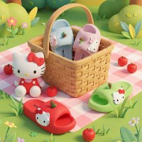 산리오 캐릭터 헬로키티 애플 슬리퍼 거실화 실내화