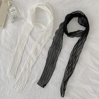 치요 쉬폰 링클 주름 쁘띠 롱 스카프 (26M007)