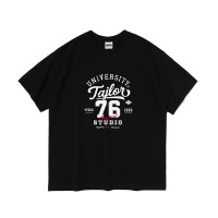 유니버시티 76 그래픽 오버핏 반팔티 (블랙)