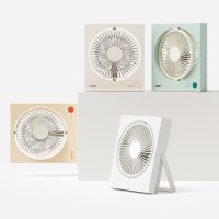 무아스 마그넷 스퀘어 탁상용 무선 선풍기 휴대용 주방 사무실 미니