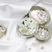 전통공예기법 나자전칠기 원형거울 Raden Mirror 2종
