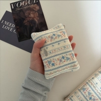 [handmade]빈티지 블루 미니 파우치 vintage blue mini pouch