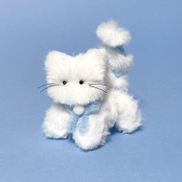Myomyo cat keyring_white