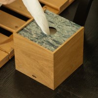Roll Tissue Stand Case - white oak