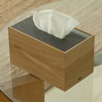 Tissue Stand Case - white oak