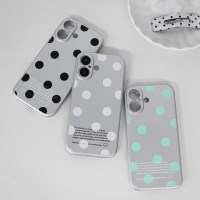 [아이폰] 도트 레터링 실버 무광 TPU 소프트 케이스