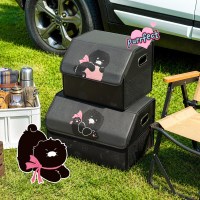 (소형+대형 SET) 카카오프렌즈 블랙춘 차량용 트렁크 보관함