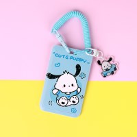[무로배송] 강아지 캐릭터 카드홀더 스프링 스트랩 키링