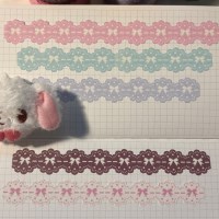 리본레이스 글리터 다이컷 마스킹테이프 (5종)