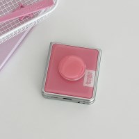 [set] 파스텔 컬러 라벨 [Z플립 실버 에폭시 범퍼케이스+에폭시톡]
