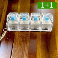 1+1 4단 투명 LED 키보드키캡 키링 열쇠고리