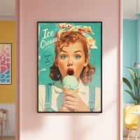 my sweet icecream - 아이스크림 디저트 카페 가게 인테리어 포스터
