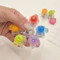 행운거북이 5구 LED 피젯 스피너 키캡키링 과일 미니 거북이 파츠 6