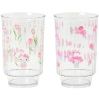 산리오 캐릭터 헬로키티 마이멜로디 클리어 텀블러 컵 L 520ml