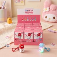 산리오 LED 클릭 딸깍이 키캡 랜덤 키링 낱개 1개