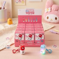 산리오 LED 클릭 딸깍이 키캡 랜덤 키링 낱개 1개