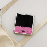 lace dot Z플립 실버 에폭시 범퍼케이스
