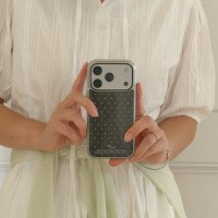 minimal dot 디자인 [블랙미러 실버 범퍼케이스]