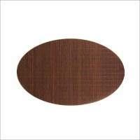 청백원 대나무 타원매트 소 다크브라운 35x20