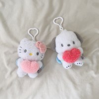 산리오 하트 엔젤 헬로키티 키티 포차코 인형 키링