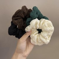 퍼프 스크런치 곱창 머리끈 헤어 고무줄 헤어끈 도트 곱창머리끈 소