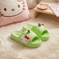 산리오 애플 슬리퍼 헬로키티 그린