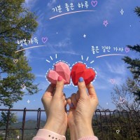 차량용 하트 석고방향제 송풍구 클립형/자석형 선택